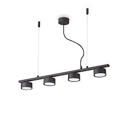 Luminaire à suspension MINOR LINEAR 4 flammes GX53 IP20, noir , revêtement en poudre