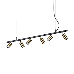 Spot DYNAMITE SP6 pivotant, rotatif GU10 IP20, noir , laiton satin�
