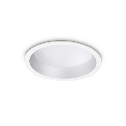 Recessed LED luminaire DEEP, IP20, � 15cm, aluminium white / diffus, 20W 3000K 2100lm 77�