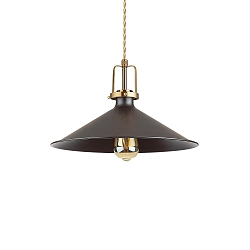 Luminaire à suspension ERIS-4 E27 IP20, or mat, noir 