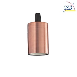 Lamp socket LISCIO, cylindric, straight, E27, burnished copper
