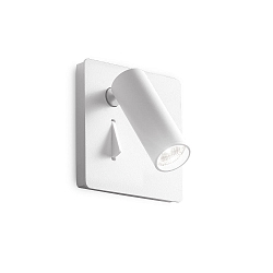 Luminaire d'encastrement mural  LITE pivotant, avec interrupteur IP20, nickel