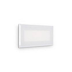 Plafonnier encastré INDIO angulaire IP65, blanche