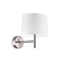 Luminaire mural SET UP à 1 flamme E27 IP20, nickel