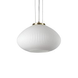 Pendant luminaire PLISSEE, Ø 35cm, E27, blown edged glass