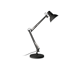 Lampe de table WALLY avec interrupteur, avec bras articul�, r�glable E27 IP20, noir  