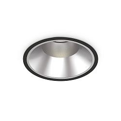 Plafonnier encastré OFF 218 rond IP20, noir 