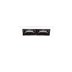 Plafonnier encastr� LIKA D07 FI RECESSED TRIM � 2 flammes, on/off, avec bordures IP20, blanc mat 