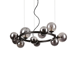 Luminaire à suspension PERLAGE 11 flammes, rond G9 IP20, noir  
