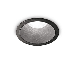 Plafonnier encastr� GAME TRIM ROUND 120MM rond, rigide, UGR < 19, commutable IP40/IP20, noir mat 