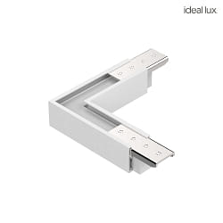 L-connector EGO  SURFACE LOW L on/off, white
