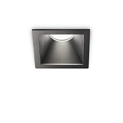 Plafonnier encastr� GAME TRIM SQUARE 84MM angulaire, rigide, UGR < 19, commutable IP40/IP20, noir 