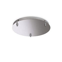 Canop�e ROUND STANDARD � 30CM 3 fois, rond, chrome, brillant