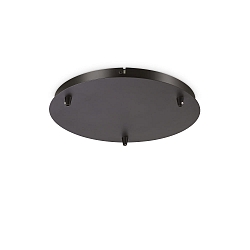 Canop�e ROUND STANDARD � 30CM 3 fois, rond, noir mat