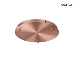 ceiling canopy 30cm 3-fold, round, copper