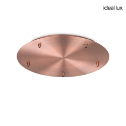 ceiling canopy 46cm 5-fold, round, copper