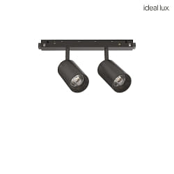 track spot EGO TRACK DOUBLE LED 2 flames, with adapter LED IP20, black dimmable