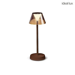 Lampe de table  accu LOLITA TL LED LED IP54, marron caf gradable