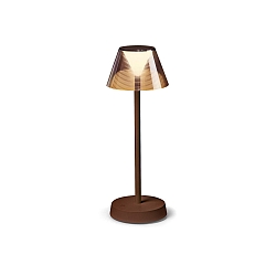 Lampe de table � accu LOLITA TL LED LED IP54, marron caf� gradable