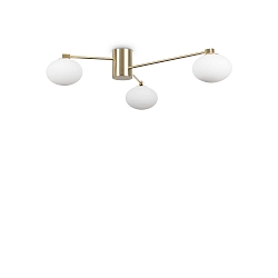 Luminaire de plafond HERMES PL3 3 flammes G9 IP20, laiton