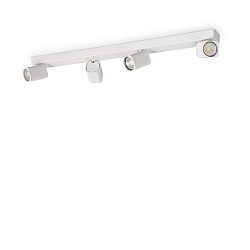 Luminaire de plafond RUDY 4 flammes GU10 IP20, blanche gradable