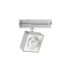 Projecteur triphas� POV TRACK LED carr�, avec adaptateur LED IP20, blanche