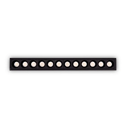 Plafonnier encastr� LIKA SLIM D24 FI RECESSED TRIM 12 flammes, UGR < 19, on/off IP20, noir mat 