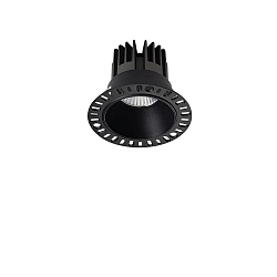 Plafonnier encastr� GAME TRIMLESS ROUND 100MM rond, rigide, affleurant, UGR < 19, commutable IP40/IP20, noir 