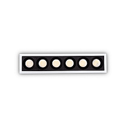 ceiling recessed luminaire LIKA SLIM D24 FI RECESSED TRIM 12 flames, UGR < 19, on/off IP20, white matt 