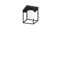 Luminaire de plafond LINGOTTO PL1 à 1 flamme E14 IP20, noir mat gradable
