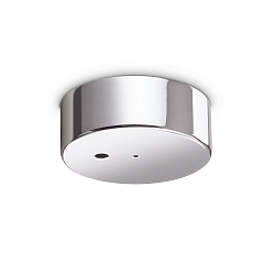 canopy MAGNETICO ROUND 1-fold, round, asymmetrical, chrome, polished aluminium