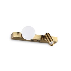 Luminaire mural PING PONG avec spot LED IP20, laiton 