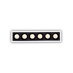 Plafonnier encastr� LIKA SLIM D12 FI RECESSED TRIM 6 flammes, UGR < 19, on/off IP20, blanc mat 