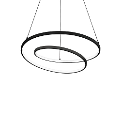 Luminaire à suspension OZ D60 ON-OFF rond, on/off IP20, noir mat 