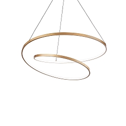 Luminaire à suspension OZ D60 ON-OFF rond, on/off IP20, laiton brossé 