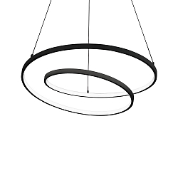 Luminaire à suspension OZ D80 ON-OFF rond, on/off IP20, noir mat 