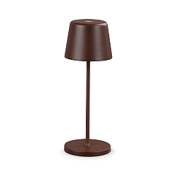 Lampe de table � accu CUTE IP65, marron caf� gradable