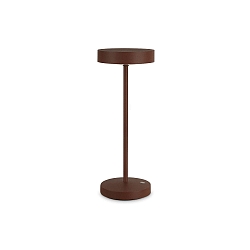 Lampe de table � accu TOFFEE IP54, marron caf� gradable