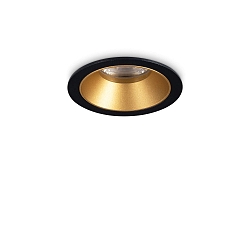Plafonnier encastr� GAME TRIM ROUND 58MM rond, rigide, UGR < 19, commutable IP40/IP20, or, noir 