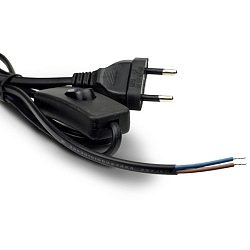 Câble de connexion  avec fiche, noir 