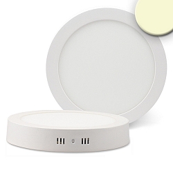 LED ceiling luminaire, IP20, round, Ø 22cm, incl. transformer, 18W 3000K 1250lm 120°, white / diffuse