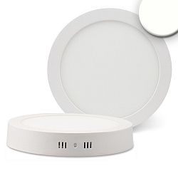 LED ceiling luminaire, IP20, round, Ø 22cm, incl. transformer, 18W 4000K 1350lm 120°, white / diffuse