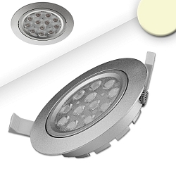 Lumi�re encastr�e pivotant, dimmable IP40, argent gradable 16W 1050lm 2700K 72� 72� CRI 80-89