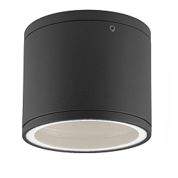 Outdoor surface mount-downlight IP54 for GX53 lamps (excl.), � 10.8cm / height 9.2cm, aluminium / glass, anthracite