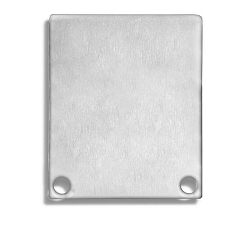 Accessory for profile SURF / DIVE24 FLAT with COVER11 - endcap EC44 Alu (2 pc.), flush, incl. screws