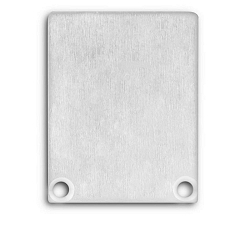 Accessory for profile SURF / DIVE24 FLAT with COVER12 - endcap EC45 Alu (2 pc.), flush, incl. screws