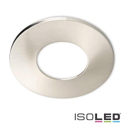 Aluminium cover for recessed spot Sys-68, round, brushed nickel