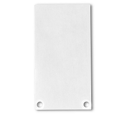 Accessory for SURF24 / DIVE24 with COVER12 - aluminium endcap EC49 (2 pc.), incl. screws, white RAL 9010