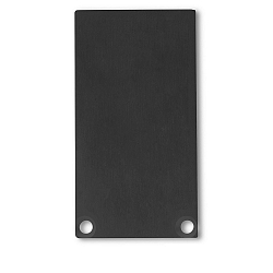 Accessory for SURF24 / DIVE24 with COVER12 - aluminium endcap EC49 (2 pc.), incl. screws, black RAL 9005