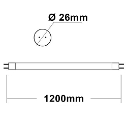 Tube LED T8 NANO+ G13 18W 2600lm 6000K 300� CRI >80 